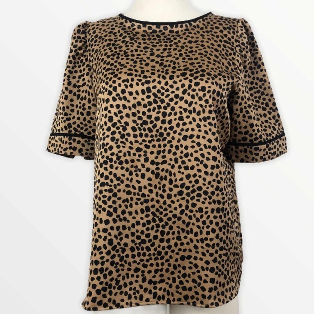 Loft Petite Leopard Print Blouse